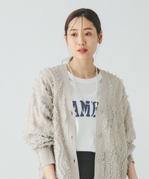 ROPE フリンジ カーディガン 白 長袖 トップス ニット 38 Vネック M 楽天市場】フリンジポケットゆったりニットカーディガン [C5918