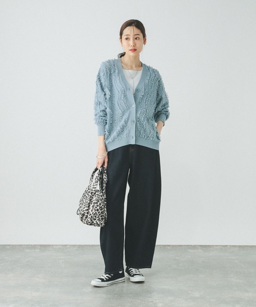 GLOBAL WORK(グローバルワーク)の「シアーフリンジカーディガン長袖/492317(カーディガン/ボレロ・レディース・ブラック/ライトグレー/ブルー/アイボリー・MEDIUM/LARGE)」の16枚目の写真