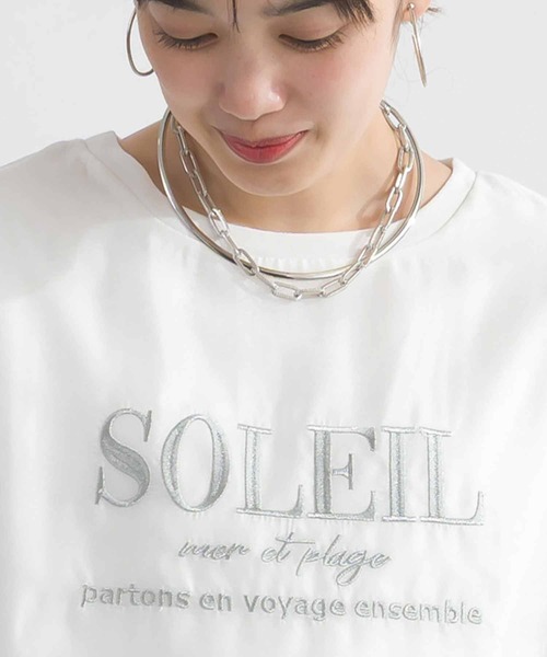 Lo-Fi(ローファイ)の「【WEB限定】フロントシアーロゴ刺繍カットソー(Tシャツ/カットソー・レディース・オフホワイト/ブラック・M)」の14枚目の写真