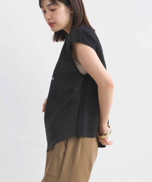 Lo-Fi(ローファイ)の「【WEB限定】フロントシアーロゴ刺繍カットソー(Tシャツ/カットソー・レディース・オフホワイト/ブラック・M)」の9枚目の写真