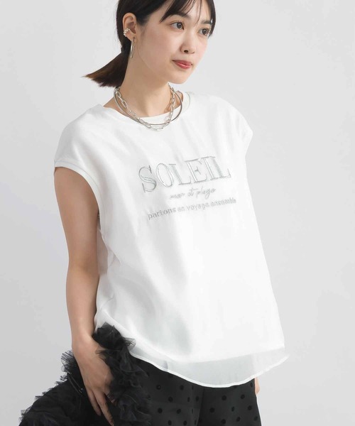 Lo-Fi(ローファイ)の「【WEB限定】フロントシアーロゴ刺繍カットソー(Tシャツ/カットソー・レディース・オフホワイト/ブラック・M)」の21枚目の写真