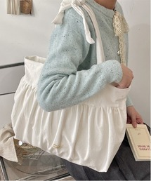 WEGO | [A4・PC可]予約開始！WEGO/ドット×無地2wayギャザートートバッグ(トートバッグ)