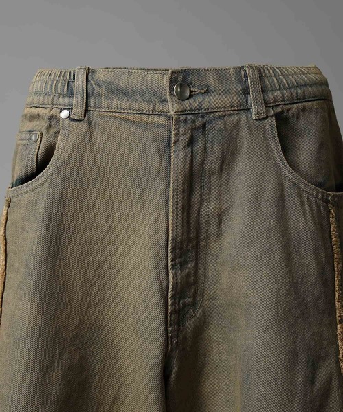 MAISON SPECIAL(メゾンスペシャル)の「《UNISEX》Prime-Wide Denim Shorts/プライムワイドデニムショーツ【MAISON SPECIAL/メゾンスペシャル】(デニムパンツ・メンズ・ベージュ/ブラック/ホワイト・1/0)」の8枚目の写真