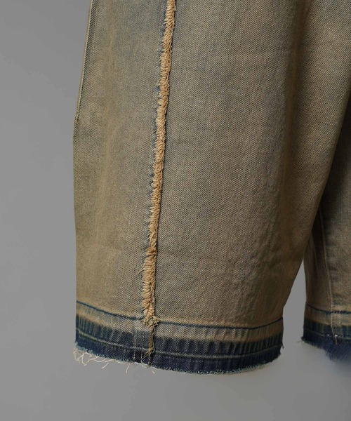 MAISON SPECIAL(メゾンスペシャル)の「《UNISEX》Prime-Wide Denim Shorts/プライムワイドデニムショーツ【MAISON SPECIAL/メゾンスペシャル】(デニムパンツ・メンズ・ベージュ/ブラック/ホワイト・1/0)」の5枚目の写真