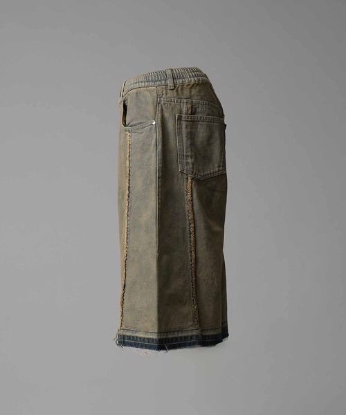 MAISON SPECIAL(メゾンスペシャル)の「《UNISEX》Prime-Wide Denim Shorts/プライムワイドデニムショーツ【MAISON SPECIAL/メゾンスペシャル】(デニムパンツ・メンズ・ベージュ/ブラック/ホワイト・1/0)」の10枚目の写真