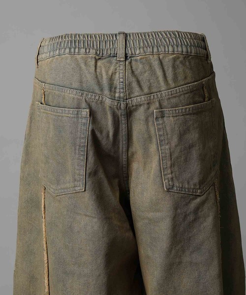 MAISON SPECIAL(メゾンスペシャル)の「《UNISEX》Prime-Wide Denim Shorts/プライムワイドデニムショーツ【MAISON SPECIAL/メゾンスペシャル】(デニムパンツ・メンズ・ベージュ/ブラック/ホワイト・1/0)」の4枚目の写真