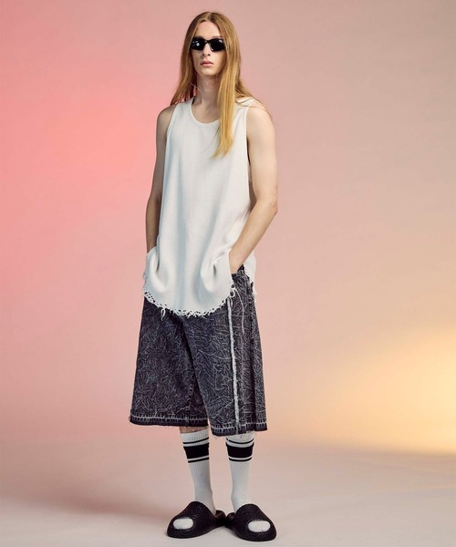 MAISON SPECIAL(メゾンスペシャル)の「《UNISEX》Prime-Wide Denim Shorts/プライムワイドデニムショーツ【MAISON SPECIAL/メゾンスペシャル】(デニムパンツ・メンズ・ベージュ/ブラック/ホワイト・1/0)」の16枚目の写真
