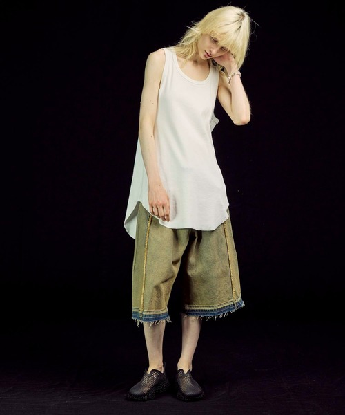 MAISON SPECIAL(メゾンスペシャル)の「《UNISEX》Prime-Wide Denim Shorts/プライムワイドデニムショーツ【MAISON SPECIAL/メゾンスペシャル】(デニムパンツ・メンズ・ベージュ/ブラック/ホワイト・1/0)」の20枚目の写真