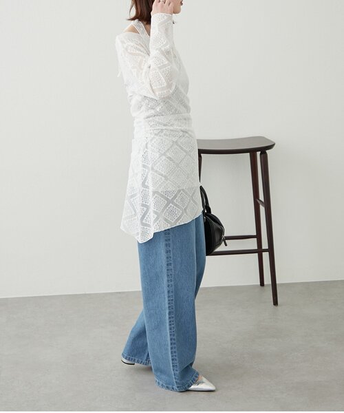 セール】【willow】レイヤードレースホルターネックチュニック