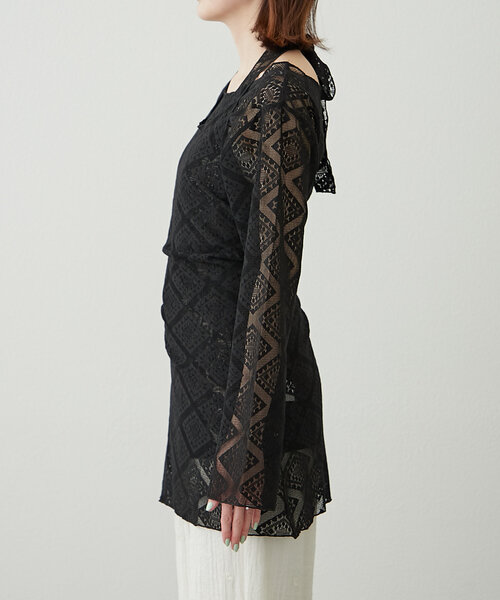 WILLOW(ウィロー)の「【willow】レイヤードレースホルターネックチュニック(アンサンブル・レディース・ホワイト/ブラック・ONE SIZE)」の18枚目の写真