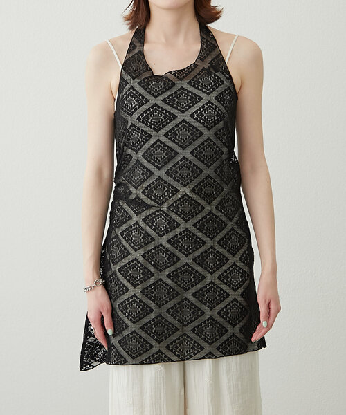 WILLOW(ウィロー)の「【willow】レイヤードレースホルターネックチュニック(アンサンブル・レディース・ホワイト/ブラック・ONE SIZE)」の8枚目の写真