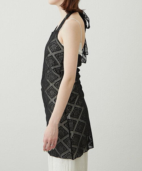 WILLOW(ウィロー)の「【willow】レイヤードレースホルターネックチュニック(アンサンブル・レディース・ホワイト/ブラック・ONE SIZE)」の7枚目の写真