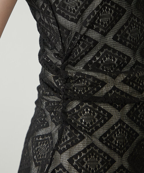 WILLOW(ウィロー)の「【willow】レイヤードレースホルターネックチュニック(アンサンブル・レディース・ホワイト/ブラック・ONE SIZE)」の4枚目の写真