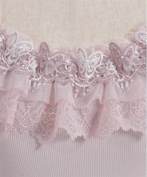 axes femme（アクシーズファム）の「カップ付き蝶々レースキャミ（キャミソール・レディース・ネイビー/ピンク・MEDIUM/LARGE）」の14枚目の写真