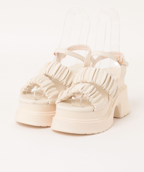 apres jour（アプレジュール）の「ダブルストラップサンダル（サンダル・レディース・ブラック/ホワイト・SMALL/LARGE/MEDIUM）」の5枚目の写真