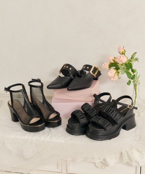 apres jour(アプレジュール)の「ダブルストラップサンダル(サンダル・レディース・ブラック/ホワイト・SMALL/LARGE/MEDIUM)」の11枚目の写真