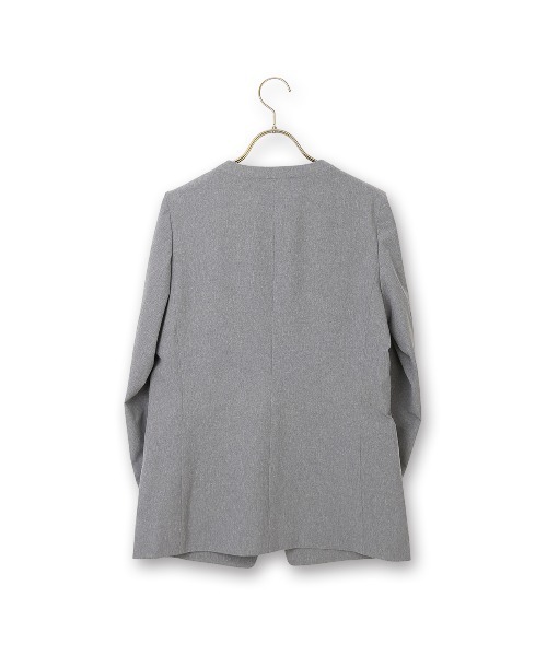 AOYAMA（アオヤマ）の「【手軽スーツ・ジャケット】ビジネスからカジュアルまで◎ゼロプレッシャースーツ・Vカラージャケット/グレー/長袖｜通勤＆オフィス＆入卒｜自宅で洗える・防シワ・セットアップ着用可｜ゼロプレッシャースーツ｜（スーツジャケット・レディース・ライトグレー・S/M/L/LL）」の4枚目の写真