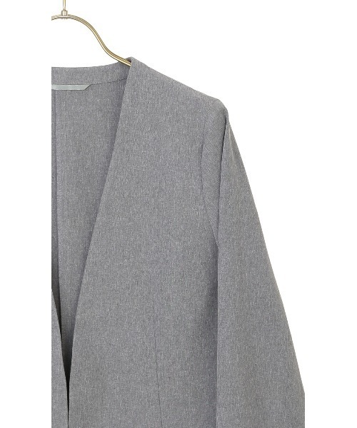 AOYAMA（アオヤマ）の「【手軽スーツ・ジャケット】ビジネスからカジュアルまで◎ゼロプレッシャースーツ・Vカラージャケット/グレー/長袖｜通勤＆オフィス＆入卒｜自宅で洗える・防シワ・セットアップ着用可｜ゼロプレッシャースーツ｜（スーツジャケット・レディース・ライトグレー・S/M/L/LL）」の12枚目の写真