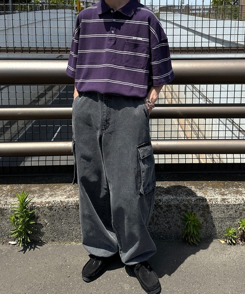 Perushu(ペルーシュ)の「半袖ポロシャツ(ポロシャツ・メンズ・ボルドー・LARGE)」の2枚目の写真