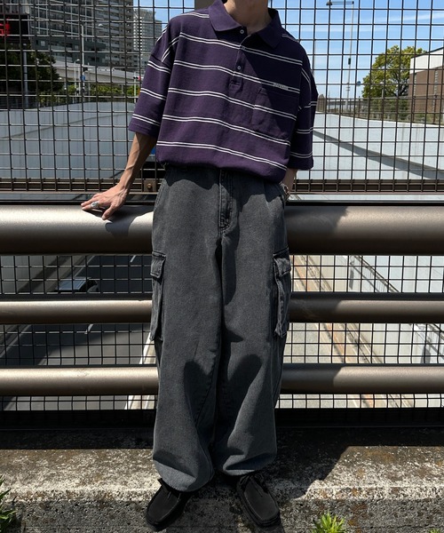 Perushu(ペルーシュ)の「半袖ポロシャツ(ポロシャツ・メンズ・ボルドー・LARGE)」の4枚目の写真
