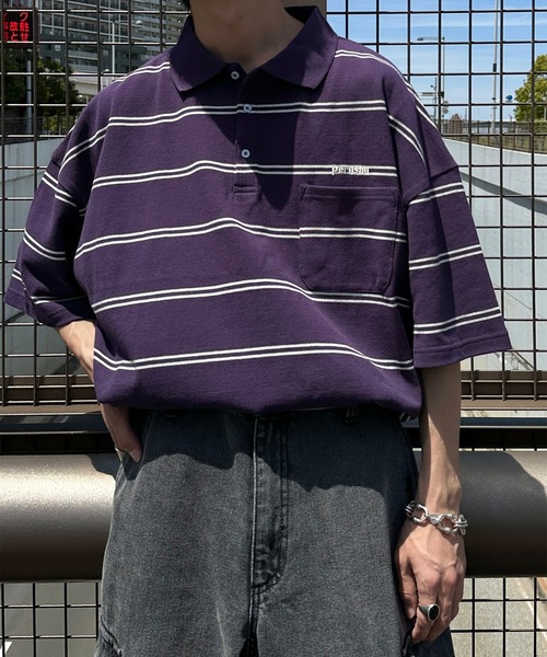 Perushu(ペルーシュ)の「半袖ポロシャツ(ポロシャツ・メンズ・ボルドー・LARGE)」の6枚目の写真