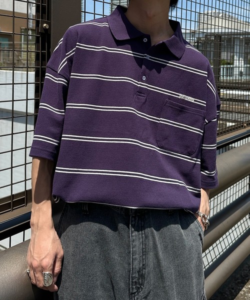 Perushu(ペルーシュ)の「半袖ポロシャツ(ポロシャツ・メンズ・ボルドー・LARGE)」の8枚目の写真