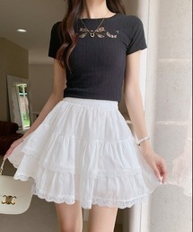 Per sist ence | レース付ティアードミニスカート/インナーパンツ付き(スカート)