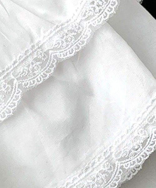 Per sist ence（パーシエンス）の「レース付ティアードミニスカート/インナーパンツ付き（スカート・レディース・ホワイト/ブラック・ONE SIZE）」の10枚目の写真