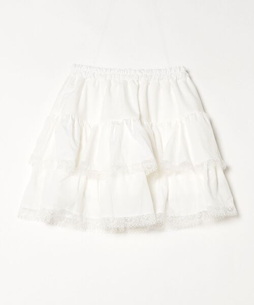 Per sist ence（パーシエンス）の「レース付ティアードミニスカート/インナーパンツ付き（スカート・レディース・ホワイト/ブラック・ONE SIZE）」の13枚目の写真