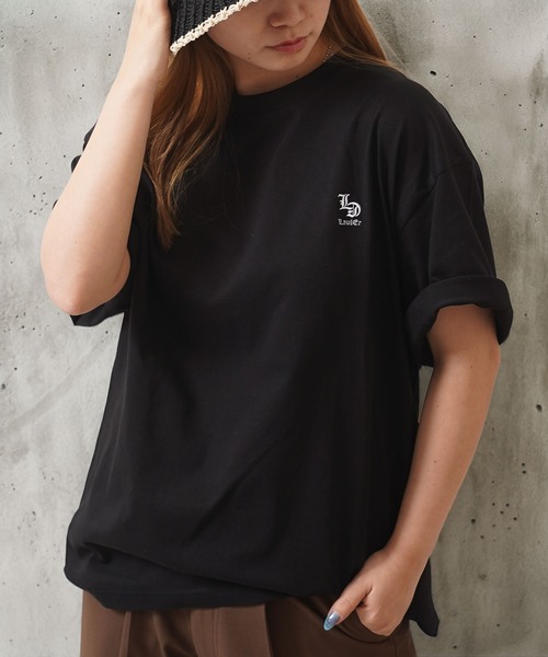 Laufer(ロイファー)の「【Laufer】オールドLEロゴ コンパクトTシャツ / Old LE Logo Compact T-Shirt(Tシャツ/カットソー・メンズ・ホワイト×ブラック/ホワイト×ホワイト/ブラック×ブラック/ブラック×ホワイト・M/L/XL)」の3枚目の写真