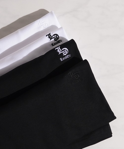 Laufer(ロイファー)の「【Laufer】オールドLEロゴ コンパクトTシャツ / Old LE Logo Compact T-Shirt(Tシャツ/カットソー・メンズ・ホワイト×ブラック/ホワイト×ホワイト/ブラック×ブラック/ブラック×ホワイト・M/L/XL)」の6枚目の写真