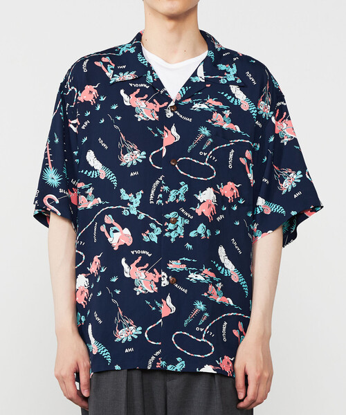 SUN SURF(サンサーフ)の「SUN SURF | 半袖ハワイアンシャツ “PANIOLA TOWN” MEN(シャツ/ブラウス・メンズ・ネイビー・XL/XXL/L)」の9枚目の写真