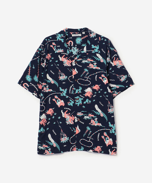 SUN SURF(サンサーフ)の「SUN SURF | 半袖ハワイアンシャツ “PANIOLA TOWN” MEN(シャツ/ブラウス・メンズ・ネイビー・XL/XXL/L)」の2枚目の写真