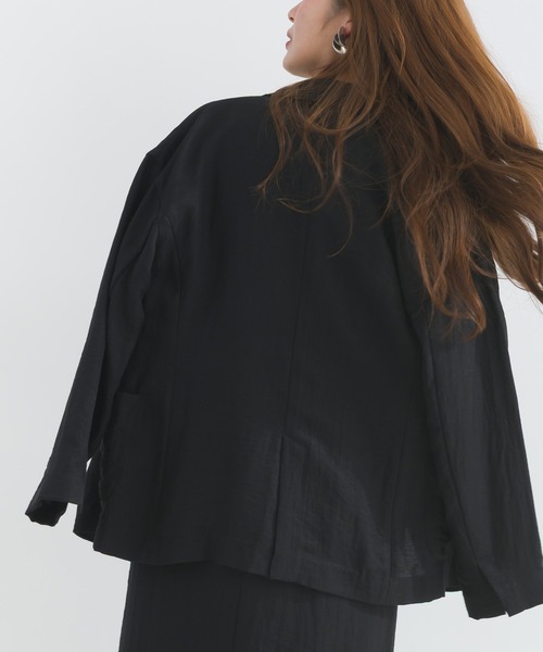 PICCIN（ピッチン）の「【セットアップ可能】麻混ダブルジャケット（テーラードジャケット・レディース・アイボリー/ブラック・M）」の14枚目の写真