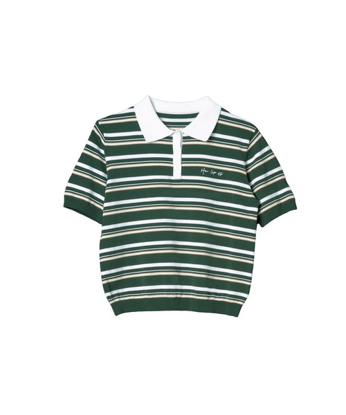 Multi Border Polo Top（ポロシャツ）｜Her lip to（ハーリップ