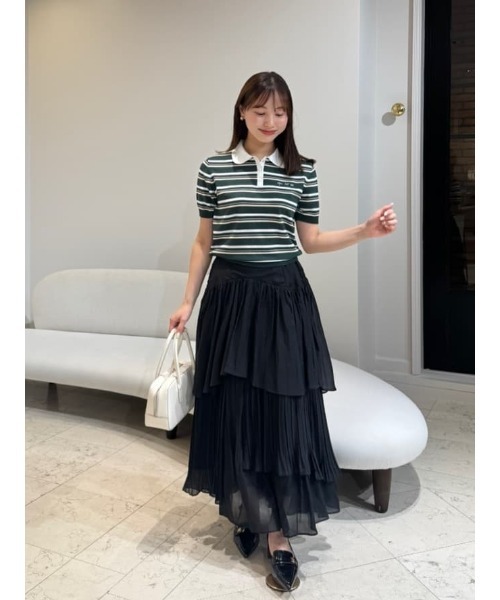 Multi Border Polo Top（ポロシャツ）｜Her lip to（ハーリップトゥー