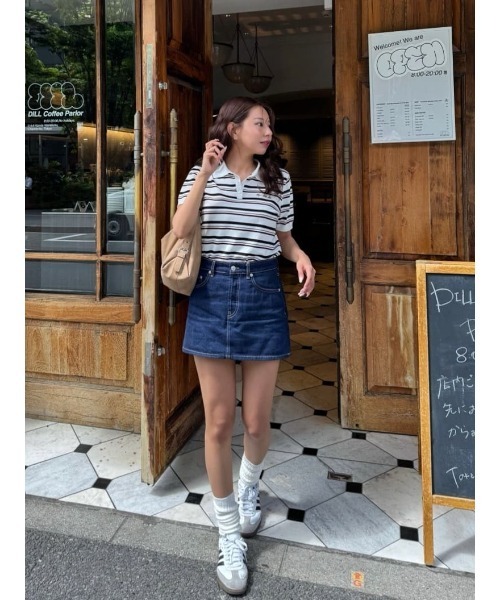 Multi Border Polo Top（ポロシャツ）｜Her lip to（ハーリップトゥー