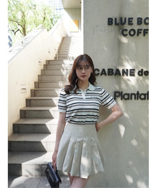 Multi Border Polo Top（ポロシャツ）｜Her lip to（ハーリップトゥー