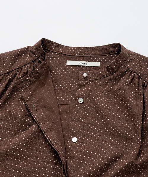 NIMES（ニーム）の「パールボタンサマーブラウス（シャツ/ブラウス・レディース・ブラック/ブルー/ホワイト/ブラウン/ネイビー・FREE）」の14枚目の写真