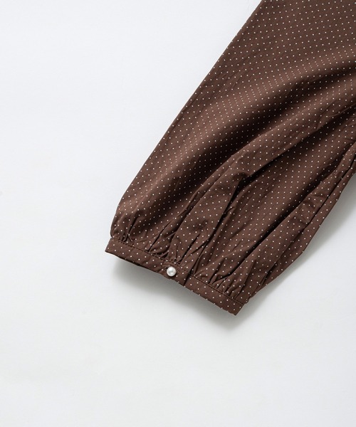 NIMES（ニーム）の「パールボタンサマーブラウス（シャツ/ブラウス・レディース・ブラック/ブルー/ホワイト/ブラウン/ネイビー・FREE）」の16枚目の写真