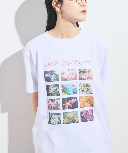 fig London(フィグロンドン)の「●Exotic Lily Tshirt(Tシャツ/カットソー・レディース・アッシュグレー・FREE)」の1枚目の写真