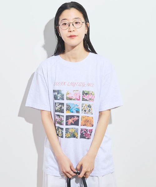 fig London(フィグロンドン)の「●Exotic Lily Tshirt(Tシャツ/カットソー・レディース・アッシュグレー・FREE)」の3枚目の写真