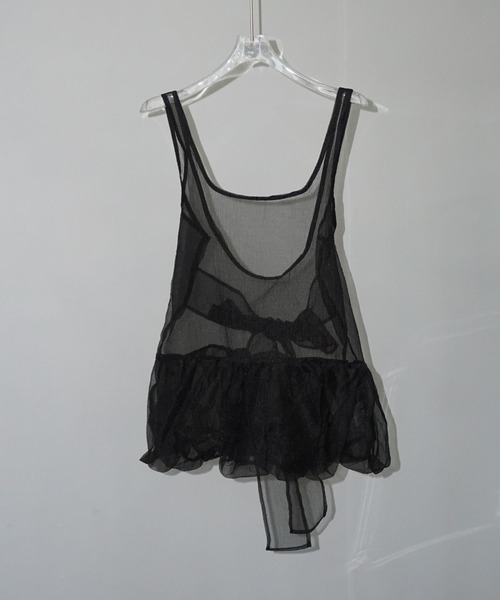 キャミ付き 2wayバルーンチュールタンクトップ chw25s069