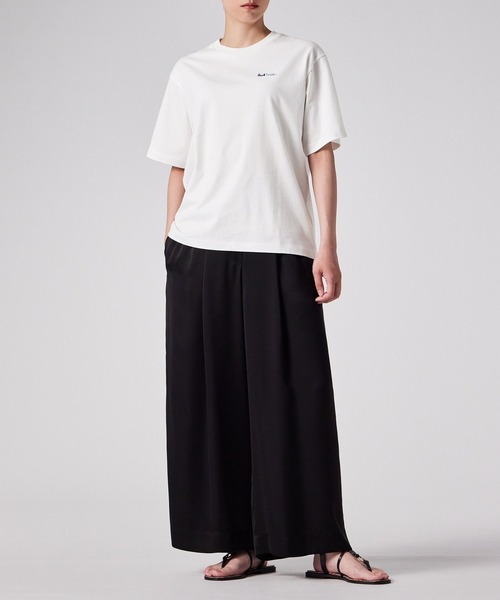 Paul Smith（ポールスミス）の「ウィメンズ バイカラーロゴ Tシャツ / 255105 J271（Tシャツ/カットソー・レディース・ホワイト/ブラック・MEDIUM）」の9枚目の写真