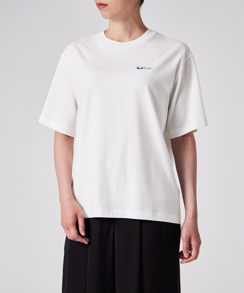 Paul Smith（ポールスミス）の「ウィメンズ バイカラーロゴ Tシャツ / 255105 J271（Tシャツ/カットソー・レディース・ホワイト/ブラック・MEDIUM）」の10枚目の写真