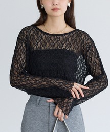 LAVEANGE | レースフレアスリーブプルオーバー(Tシャツ/カットソー)