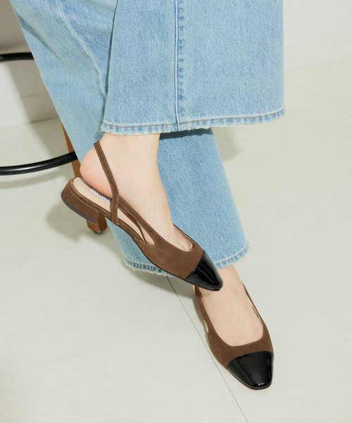 SLOBE IENA(スローブイエナ)の「SLOBE パテントバックスリングパンプス(パンプス・レディース・ベージュ/ブラウン・22.5cm/23cm/23.5cm/24cm/24.5cm)」の5枚目の写真