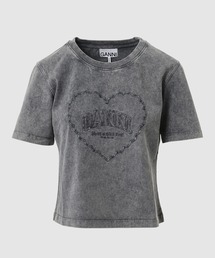 ☆送料・関税込☆GANNI★BEES ロゴ コットン Tシャツ★ GANNI ロゴ Tシャツ | ホワイト | FARFETCH JP