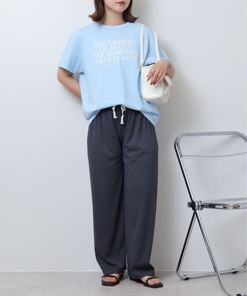 FUNALIVE(ファンアライブ)の「je crois soi テレコ リラックスワイドパンツ イージーパンツ(その他パンツ・レディース・グリーン/ベージュ/チャコール/ブラック・FREE)」の12枚目の写真