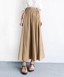 ふんわり揺れて、涼しく映える夏服。大人ナチュラルなAラインイージーケアロングスカート。